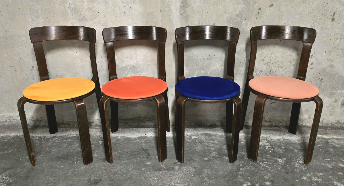 Bruno Rey (1935) - Set Of 7 Chairs, 1st Edition - 1960 Dietiker, Stein Am Rhein