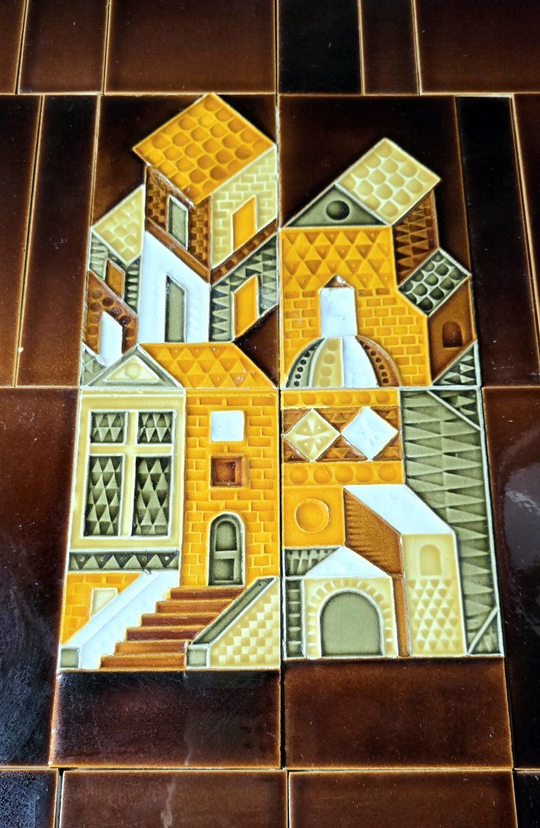 Roger Capron (1922 - 2006) - Ensemble de 112 carreaux en céramique émaillée - 1970-photo-3