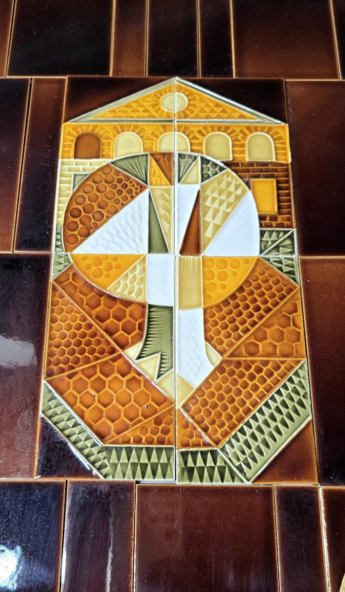 Roger Capron (1922 - 2006) - Ensemble de 112 carreaux en céramique émaillée - 1970-photo-4