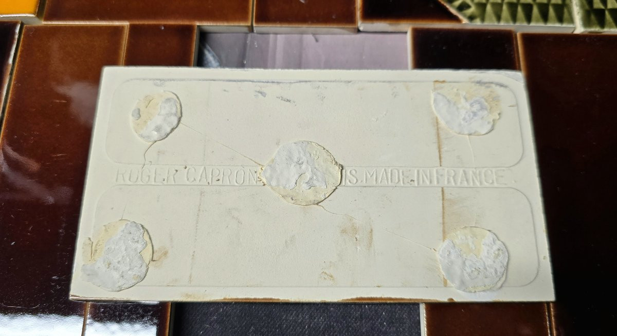 Roger Capron (1922 - 2006) - Ensemble de 112 carreaux en céramique émaillée - 1970-photo-6