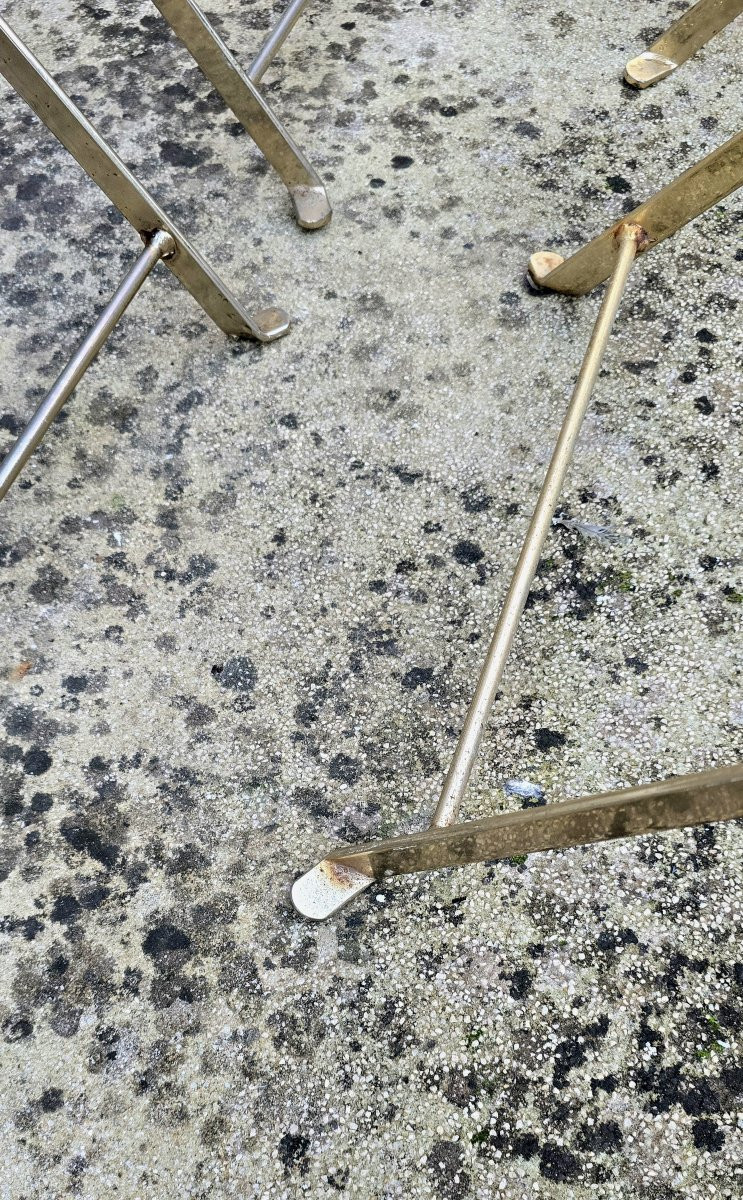 Yonel Lebovici (1937 - 1998) et Bernard Berthet suite de 8 chaises pliantes en plexiglas, 1970-photo-7