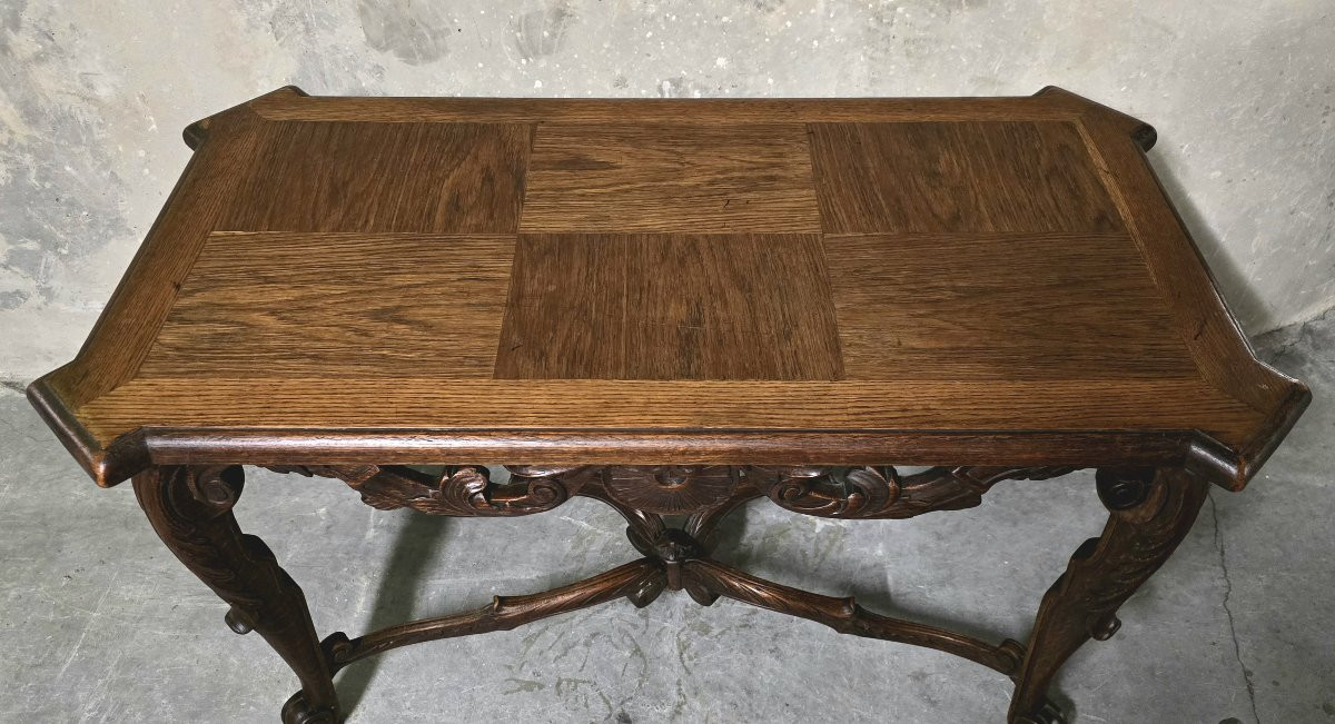 Table d’appoint en chêne massif – style Louis XV - fin XIXᵉ-photo-4