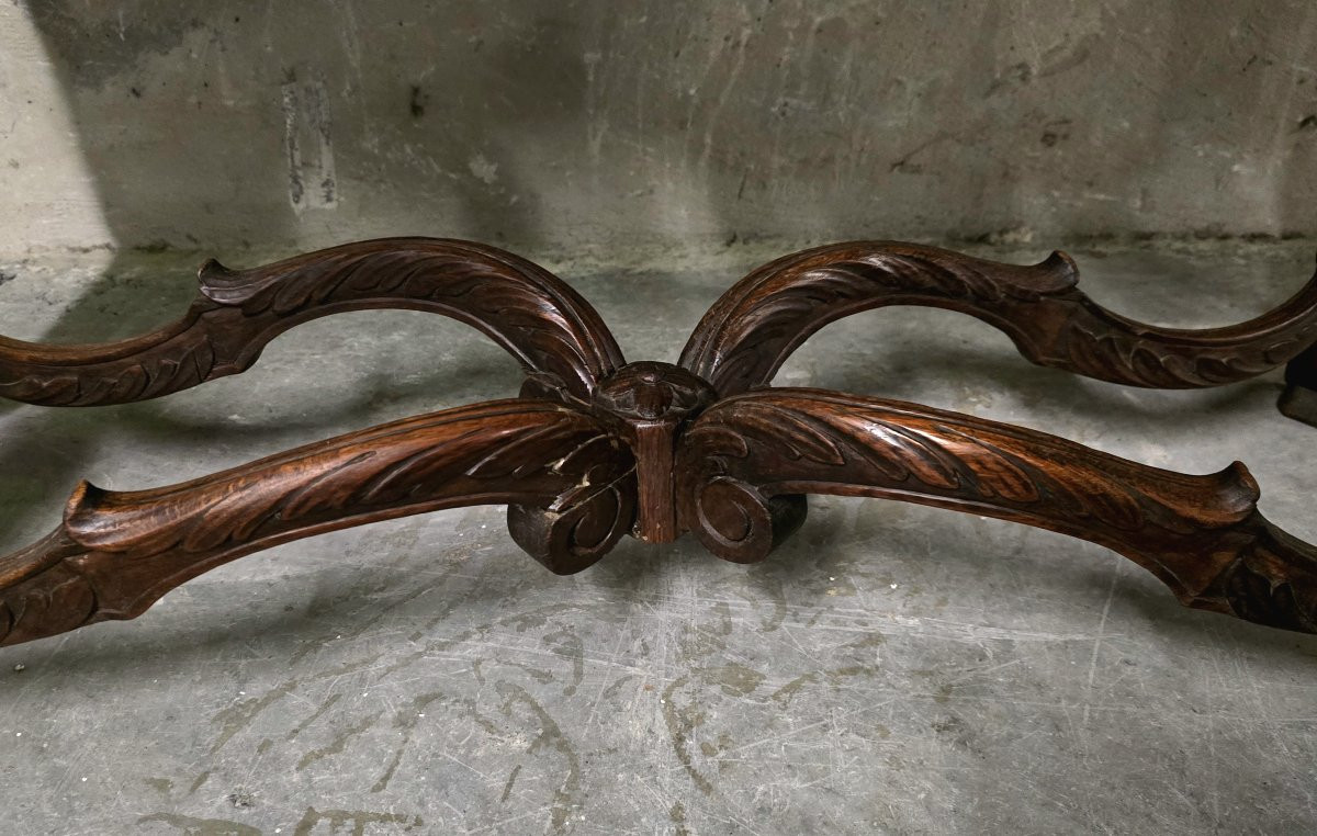 Table d’appoint en chêne massif – style Louis XV - fin XIXᵉ-photo-5