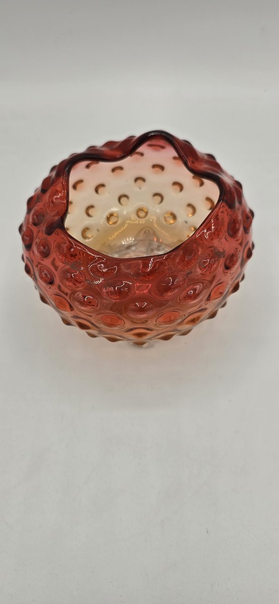 Coupe - vide poche  en verre moulé à décor bullé – Tchécoslovaquie, vers 1960–1970-photo-3