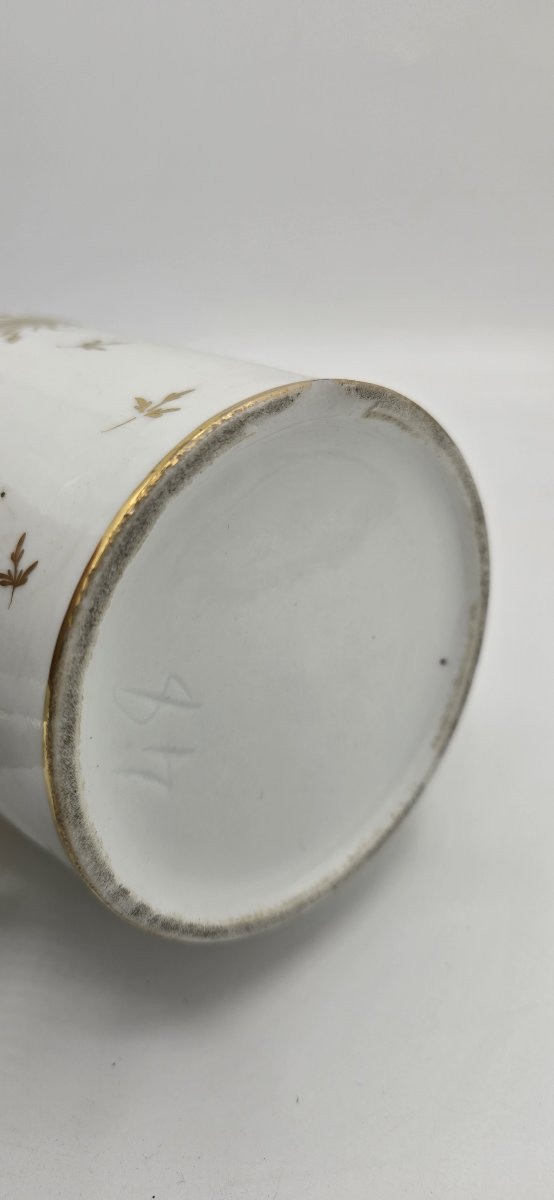 Antique White And Gold Porcelain Coffee Service – Empire Style – Early 19th Century-photo-6