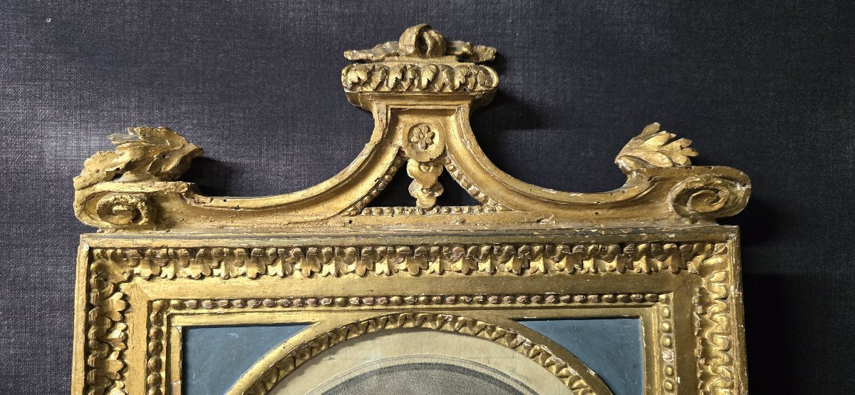 Carved And Gilded Wooden Frame, Louis XVI Period-photo-1
