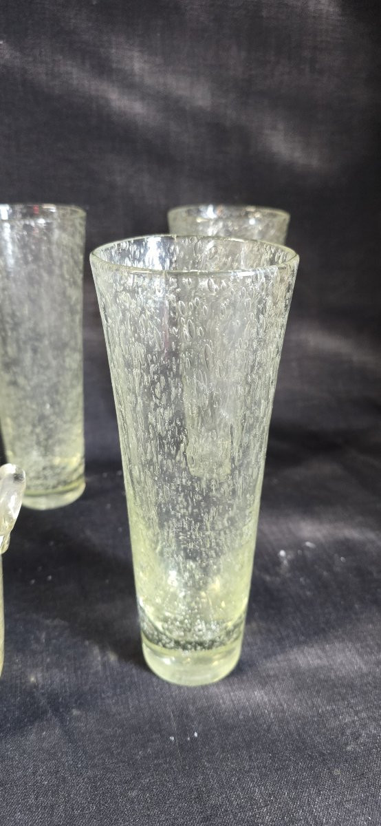 Set Of Biot Bubble Glassware – Carafe, Glasses And Ice Bucket – 1960s-photo-1
