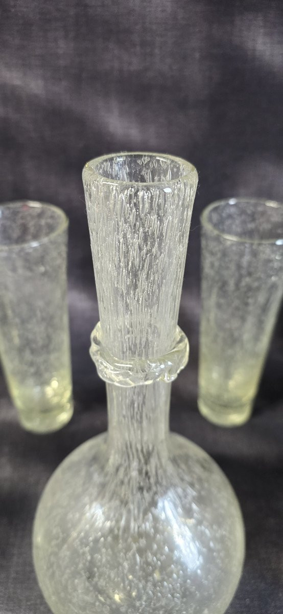 Set Of Biot Bubble Glassware – Carafe, Glasses And Ice Bucket – 1960s-photo-5