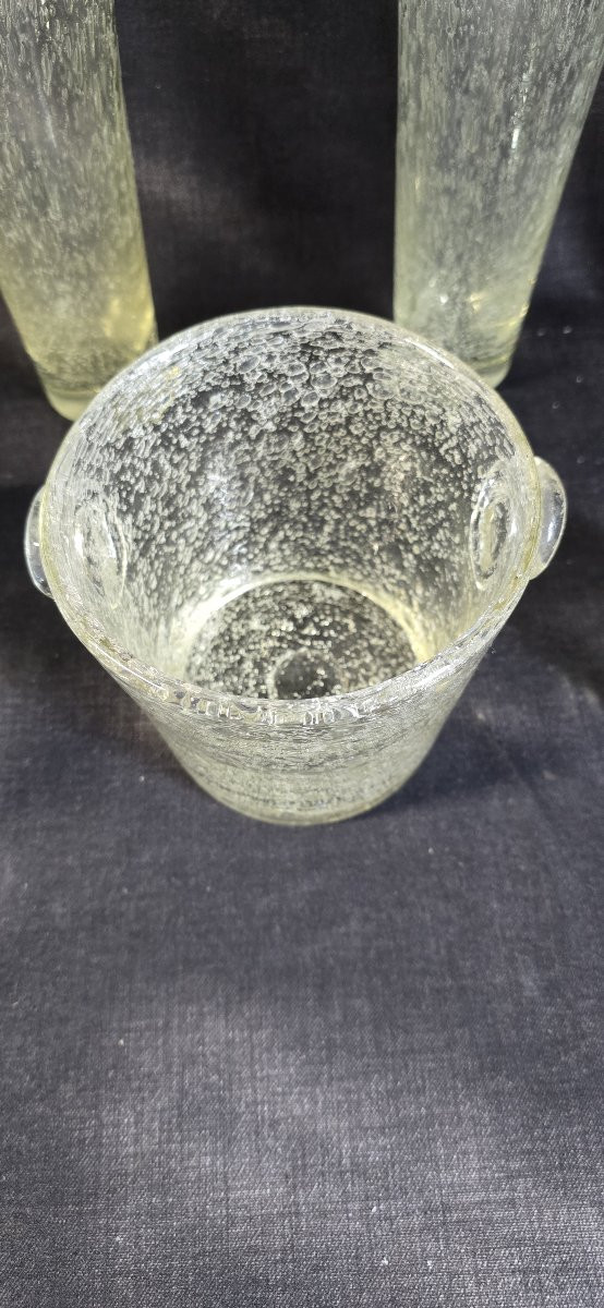 Set Of Biot Bubble Glassware – Carafe, Glasses And Ice Bucket – 1960s-photo-7