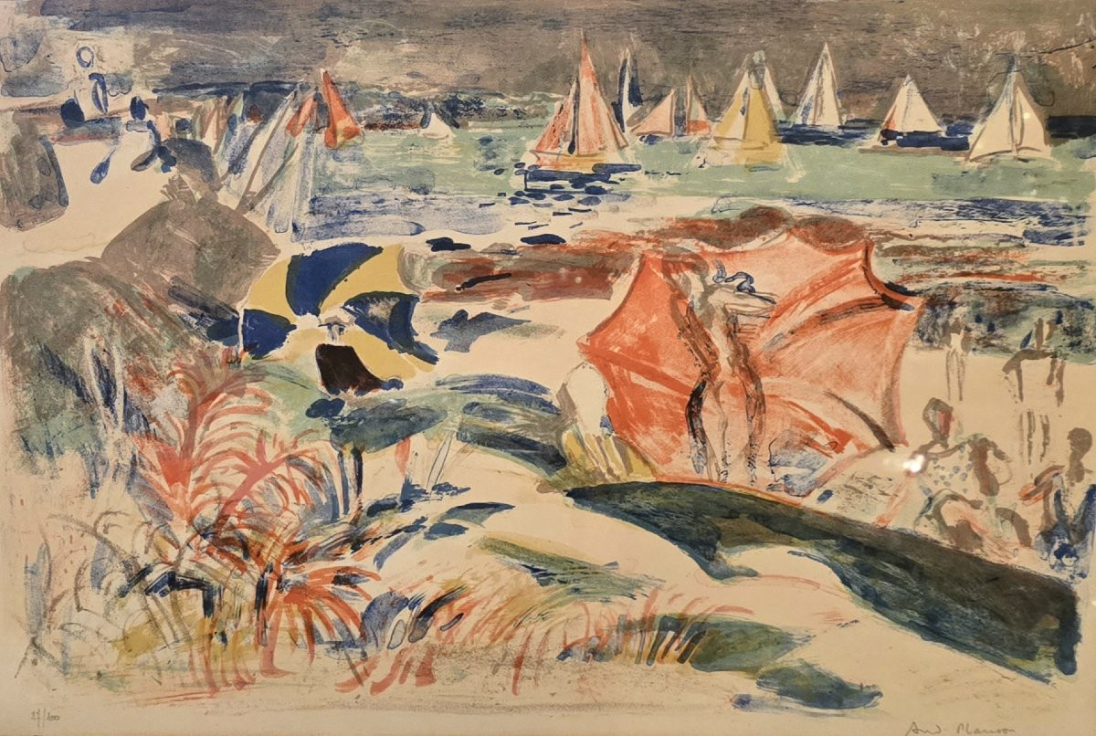 André Planson (1898–1981) - Lithographie en couleurs signée et numérotée-photo-2