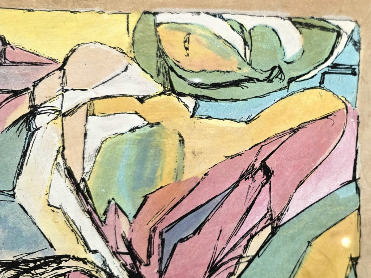 Jacques Villon (1875–1963) - Lithographie signée au crayon vers 1960-photo-1