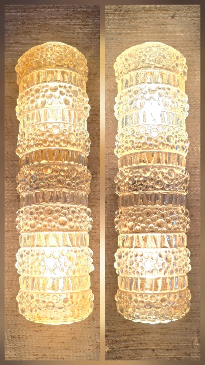 Pair Of Bubble Glass Wall Sconces, Limburg, Germany, 1960/70