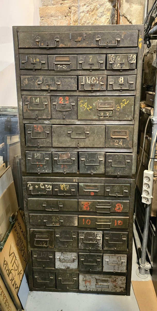 Military Workbench - Two Metal Military Mechanic's Workbenches-photo-2