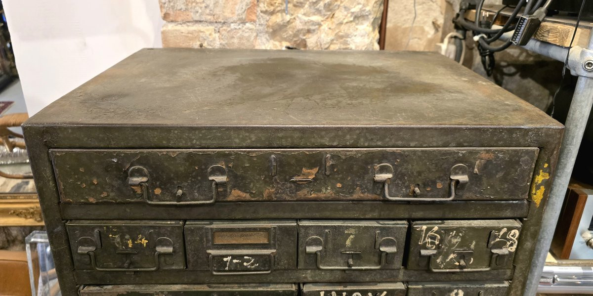 Military Workbench - Two Metal Military Mechanic's Workbenches-photo-3