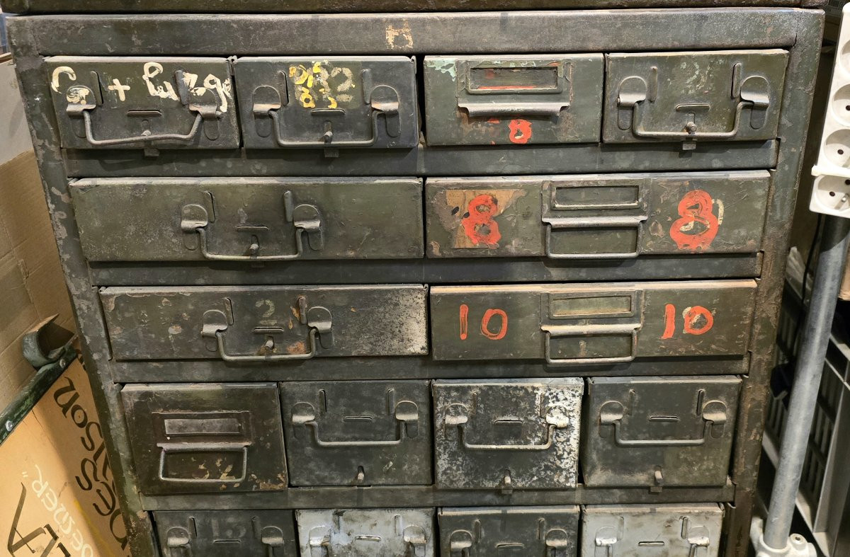 Military Workbench - Two Metal Military Mechanic's Workbenches-photo-2