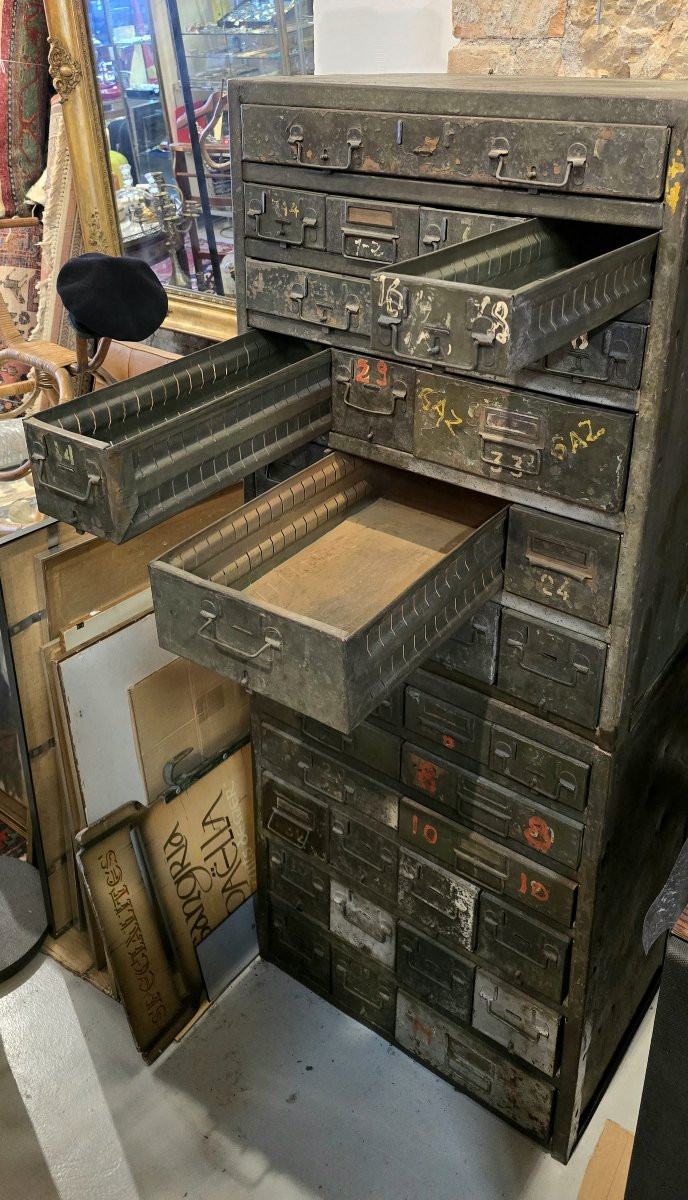 Military Workbench - Two Metal Military Mechanic's Workbenches-photo-3