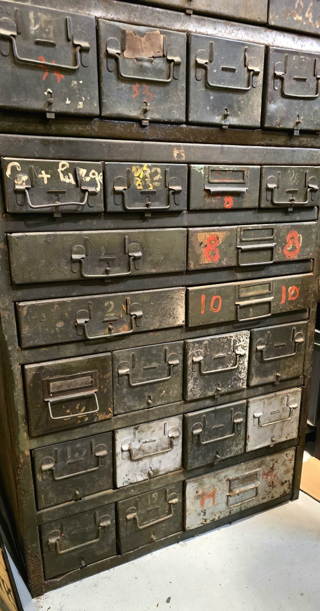 Military Workbench - Two Metal Military Mechanic's Workbenches-photo-6