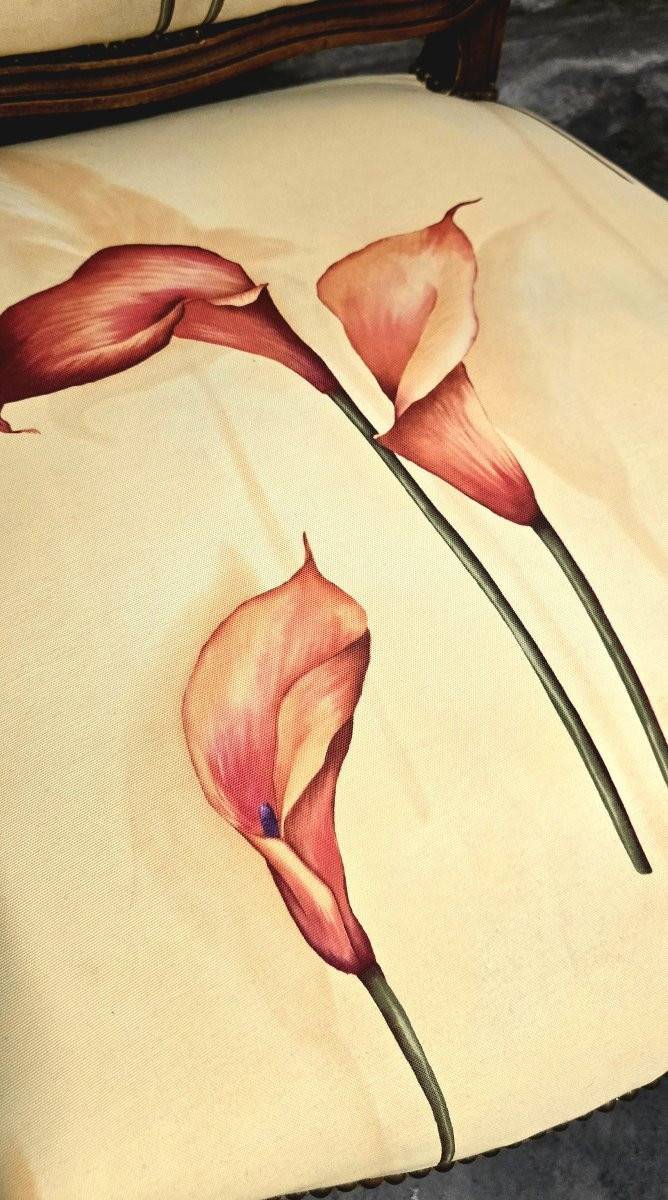 Fauteuil bergère de style Louis XV, travail du début XXe siècle-photo-4