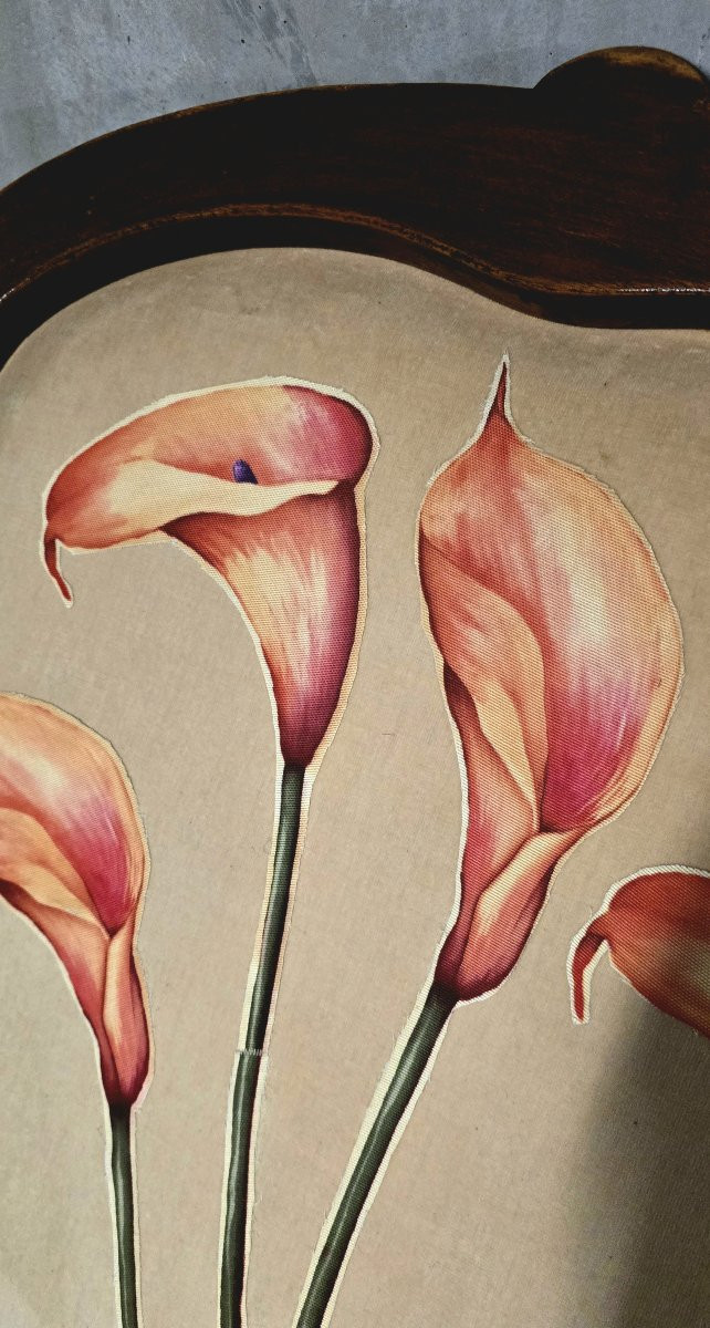 Fauteuil bergère de style Louis XV, travail du début XXe siècle-photo-8