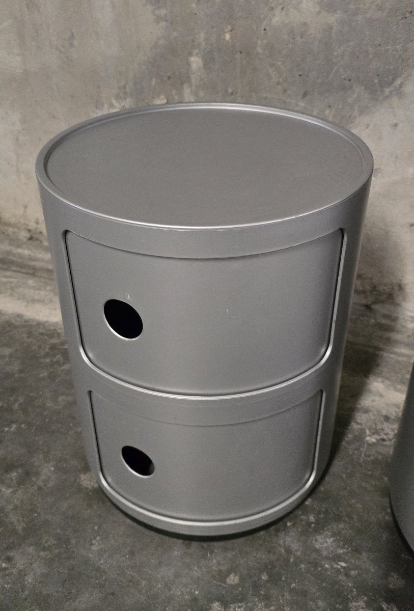 Set Of 2 Componibili Kartell Storage Units - Anna Castelli Ferrieri - H 60 / 40 Cm-photo-3