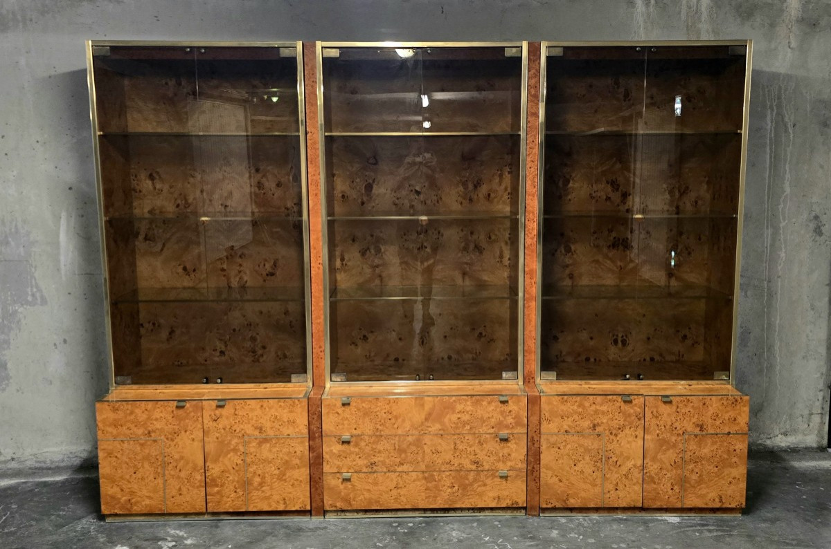 Set Of Display Cabinets Designed By Jean-claude Mahey For Roche Bobois 1970