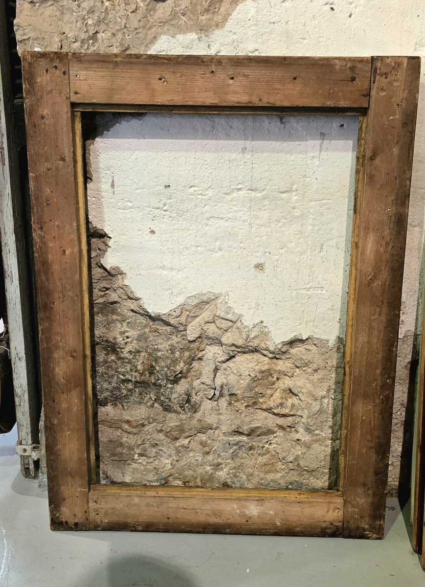 Cadre ancien en bois et stuc doré de style Louis XV – XIXe siècle – 103 x 76 cm-photo-4