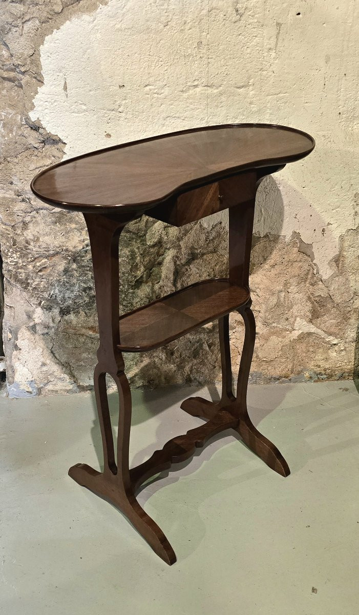 Table rognon en placage d’acajou, style Louis XVI, XXe-photo-3