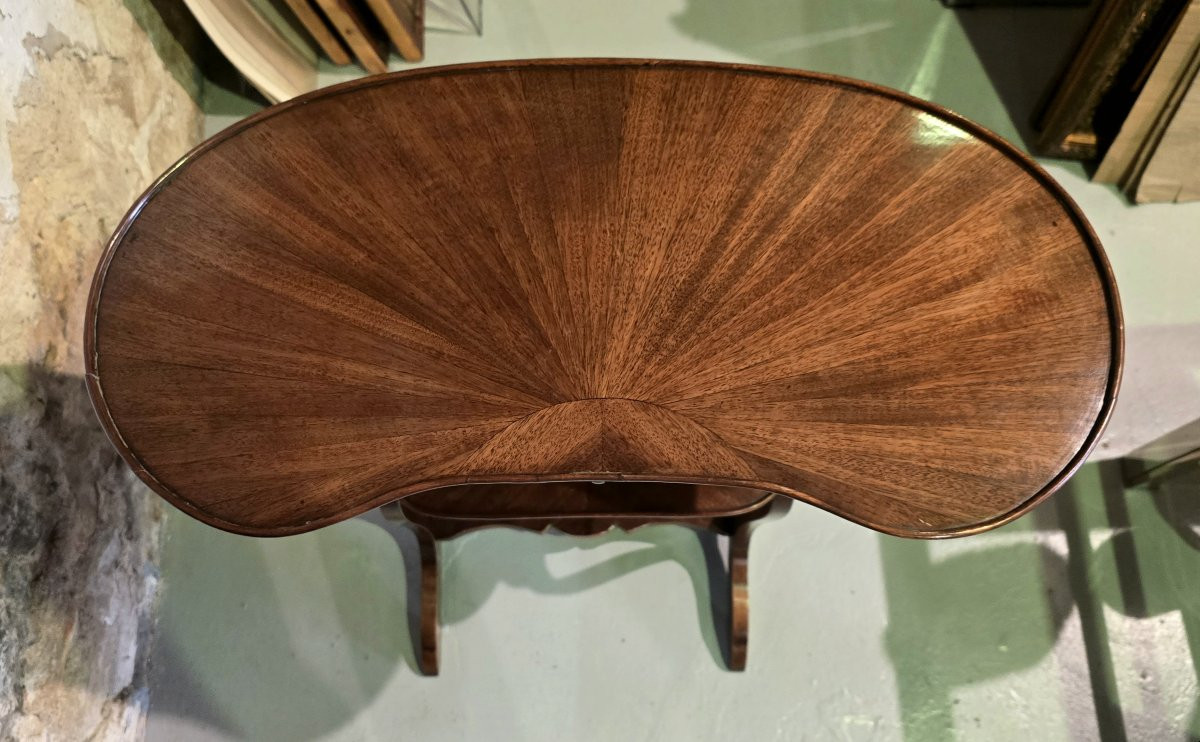 Table rognon en placage d’acajou, style Louis XVI, XXe-photo-4