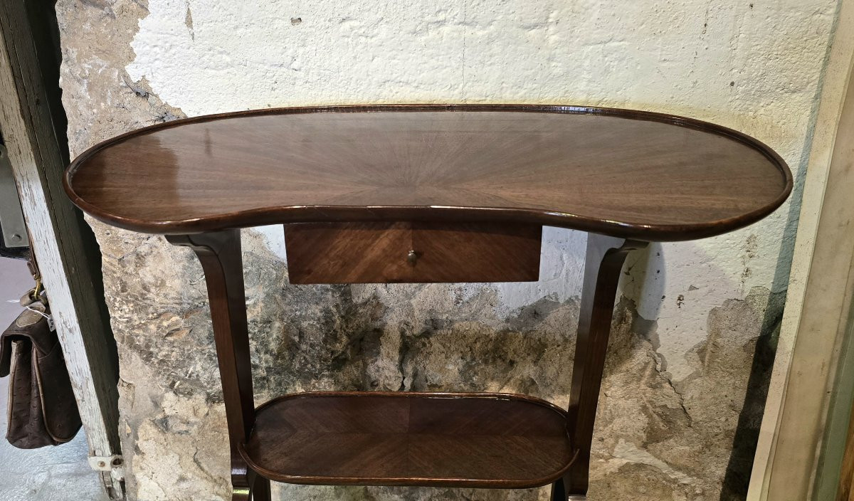 Table rognon en placage d’acajou, style Louis XVI, XXe-photo-1