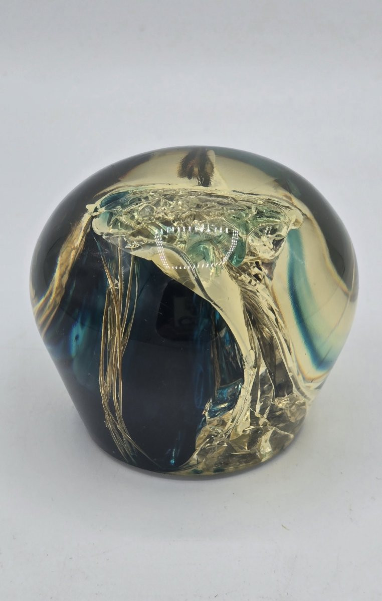 Resin Paperweight By Gilles Charbin - Vintage 70s Design-photo-3