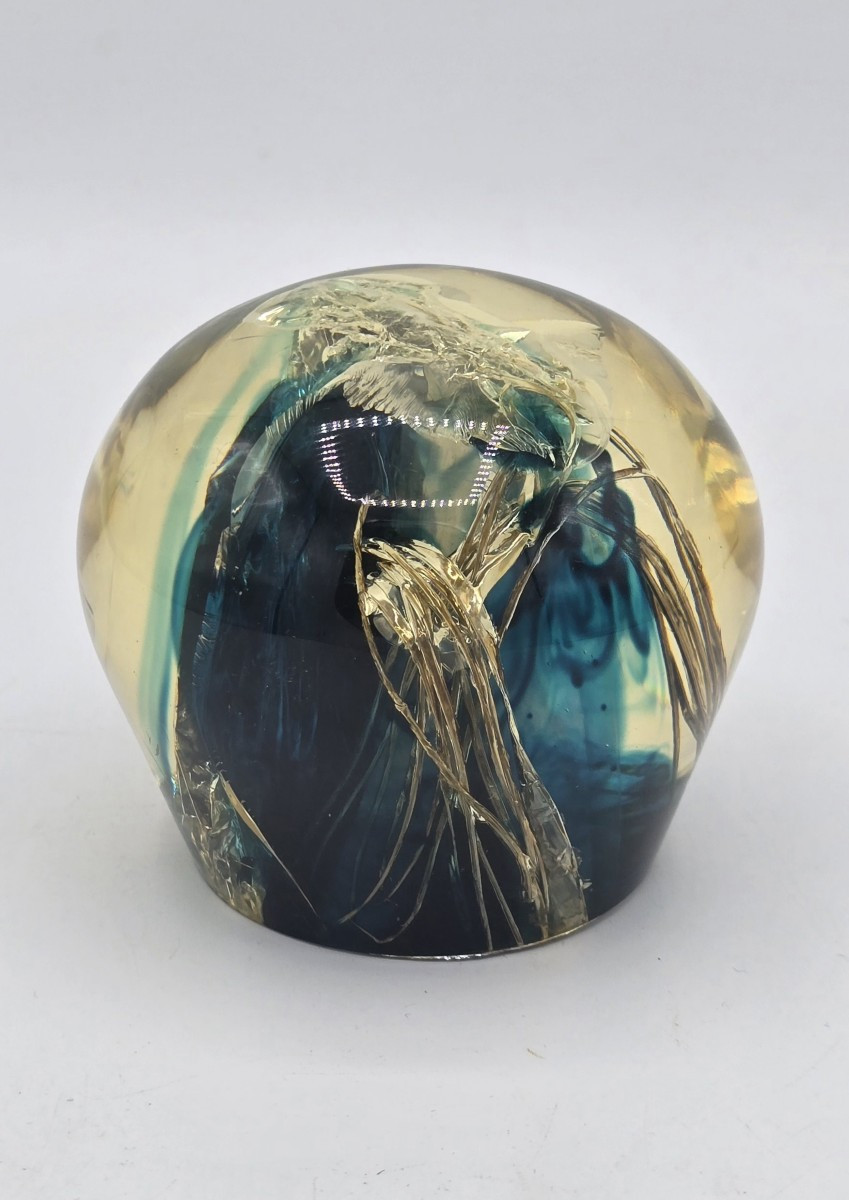 Resin Paperweight By Gilles Charbin - Vintage 70s Design