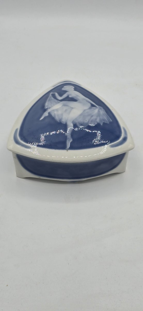 Art Deco Limoges Porcelain Bonbonnière, Circa 1930-photo-2