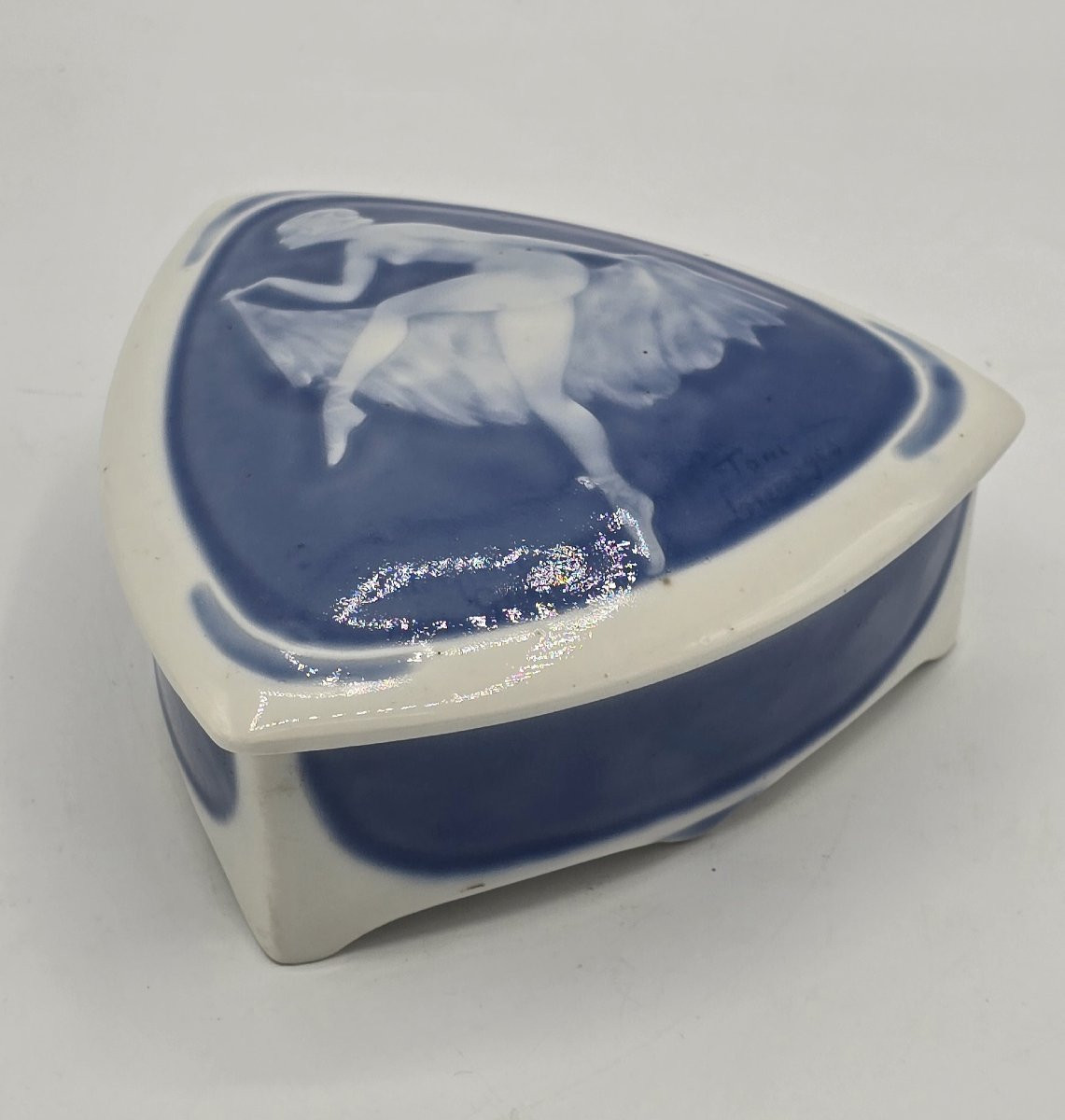 Art Deco Limoges Porcelain Bonbonnière, Circa 1930-photo-3