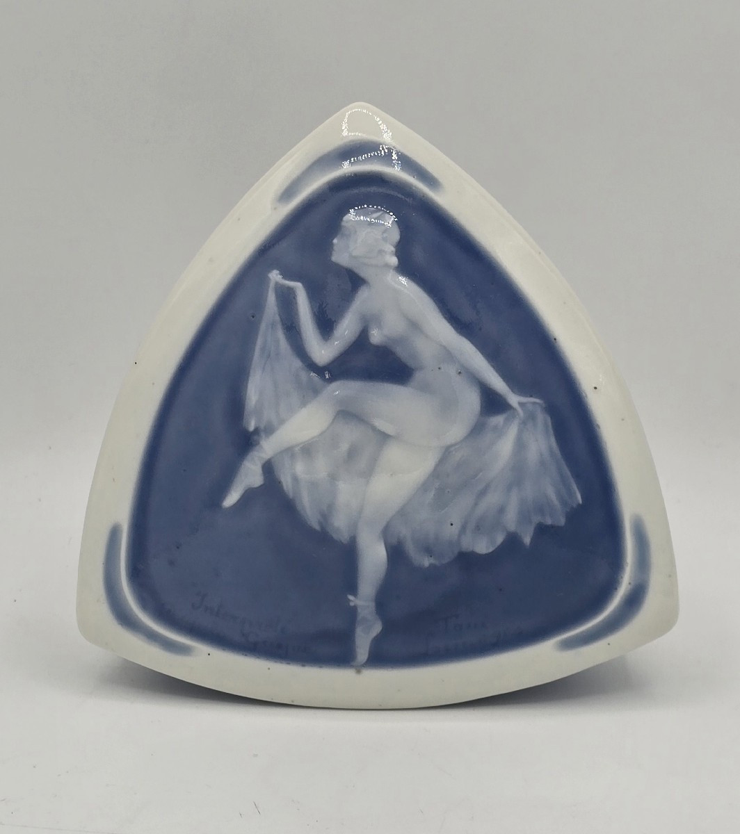 Art Deco Limoges Porcelain Bonbonnière, Circa 1930