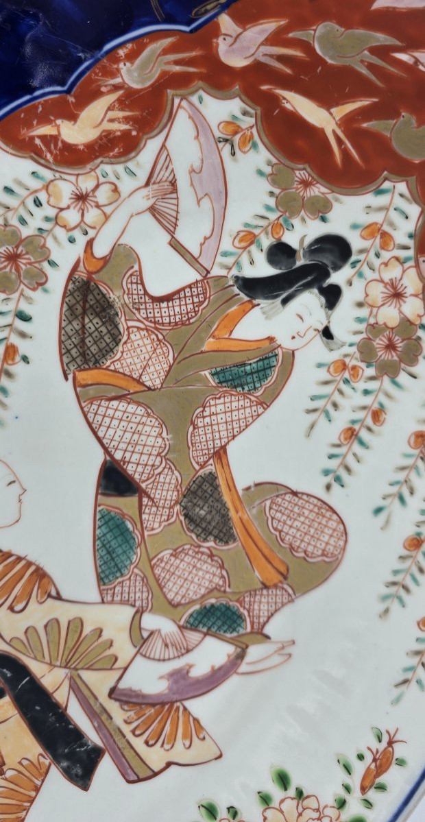 Grand plat mural en porcelaine Imari, Japon, époque Meiji, vers 1880-1900 - 39.5 cm -photo-3