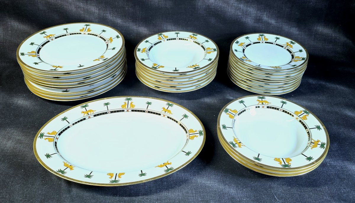 Service de table 30 pièces Christian Dior « Casablanca » en porcelaine fine 1991-photo-2