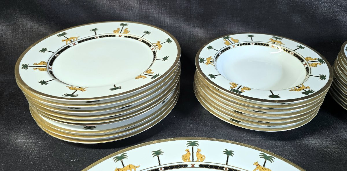 Service de table 30 pièces Christian Dior « Casablanca » en porcelaine fine 1991-photo-3