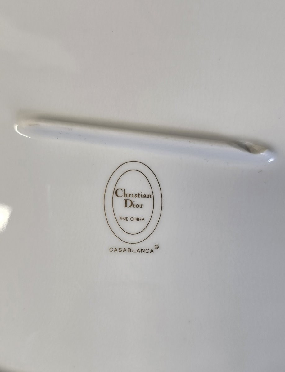 Service de table 30 pièces Christian Dior « Casablanca » en porcelaine fine 1991-photo-3