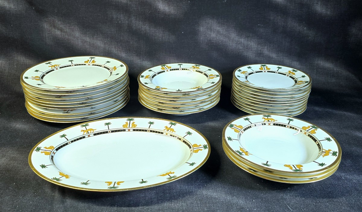 Service de table 30 pièces Christian Dior « Casablanca » en porcelaine fine 1991
