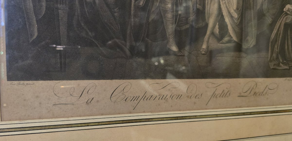 La Comparaison Des Petits Pieds- Engraving After A Composition By Louis-léopold Boilly-photo-1