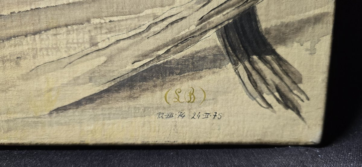 Oil On Canvas Monogrammed Sb, Dated 1974/75-photo-4