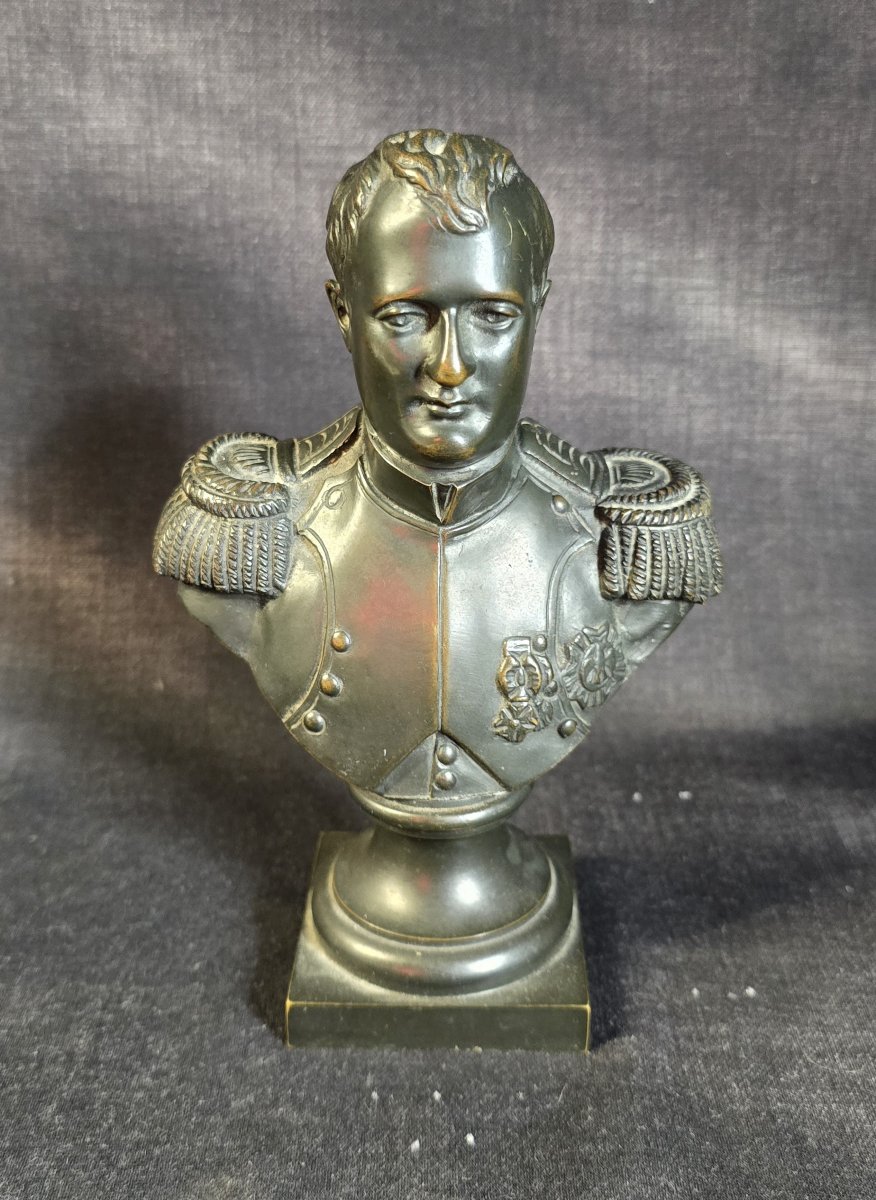 Patinated Bronze Bust Of Napoleon, 19th Century -photo-3