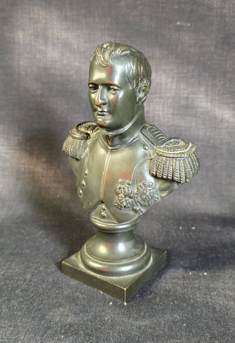Patinated Bronze Bust Of Napoleon, 19th Century -photo-4