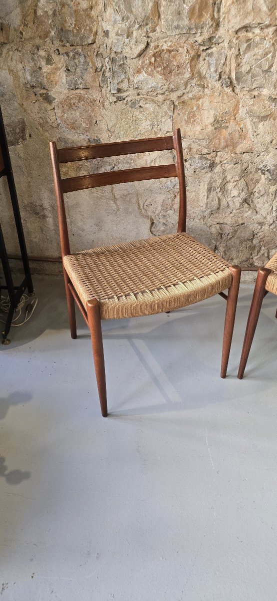 Arne Wahl Iversen (1927-2016)- Paire de chaises par Glyngøre Stolefabrik, DK, vers 1950-1960-photo-2