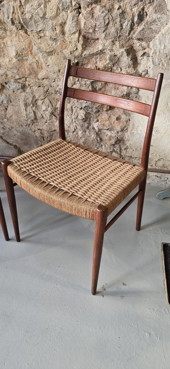Arne Wahl Iversen (1927-2016)- Paire de chaises par Glyngøre Stolefabrik, DK, vers 1950-1960-photo-2