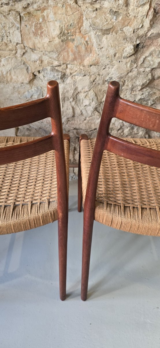 Arne Wahl Iversen (1927-2016)- Paire de chaises par Glyngøre Stolefabrik, DK, vers 1950-1960-photo-5
