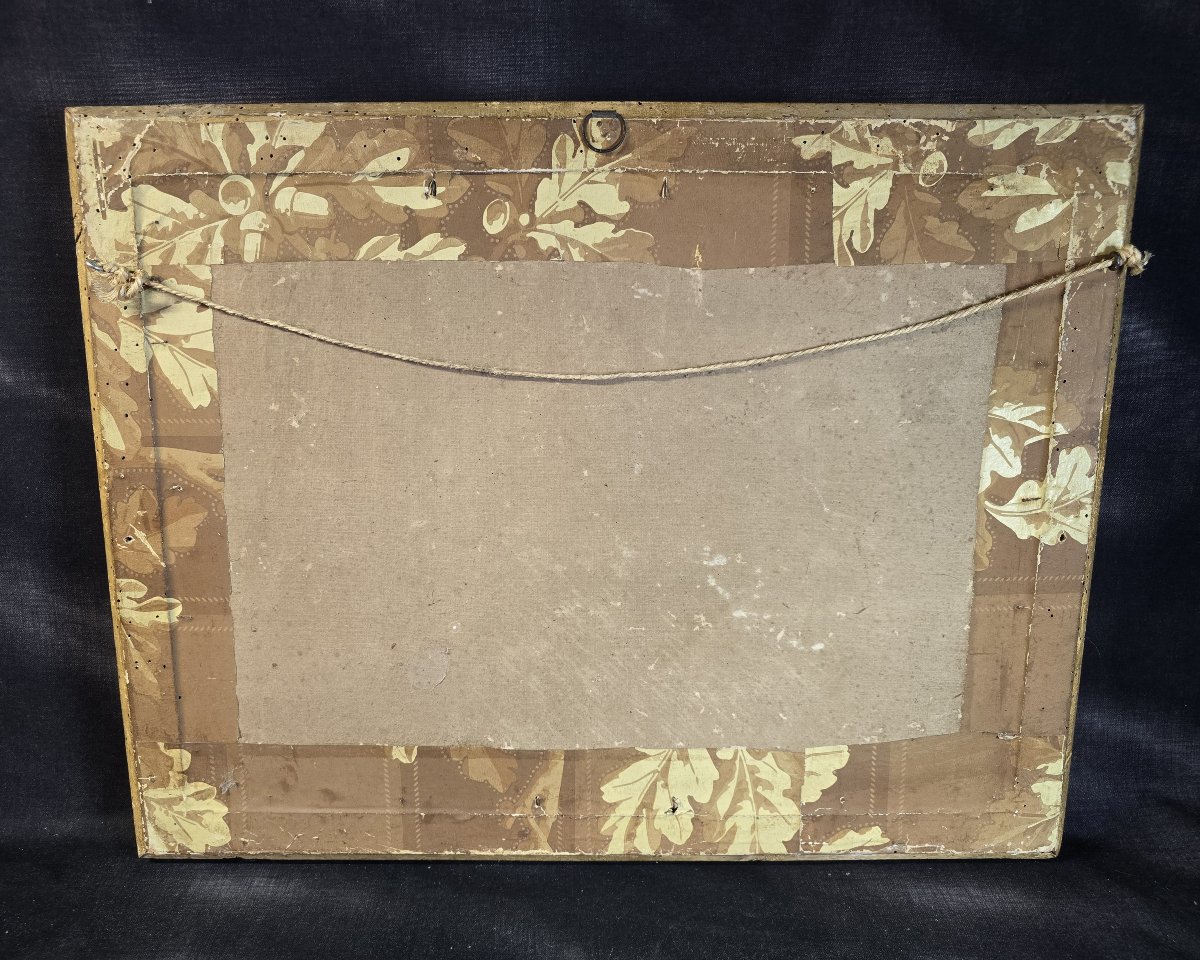 18th-century Engraving, Circa 1770, William Tell, Antique Gilded Frame With Keys, 66 × 52 Cm-photo-7