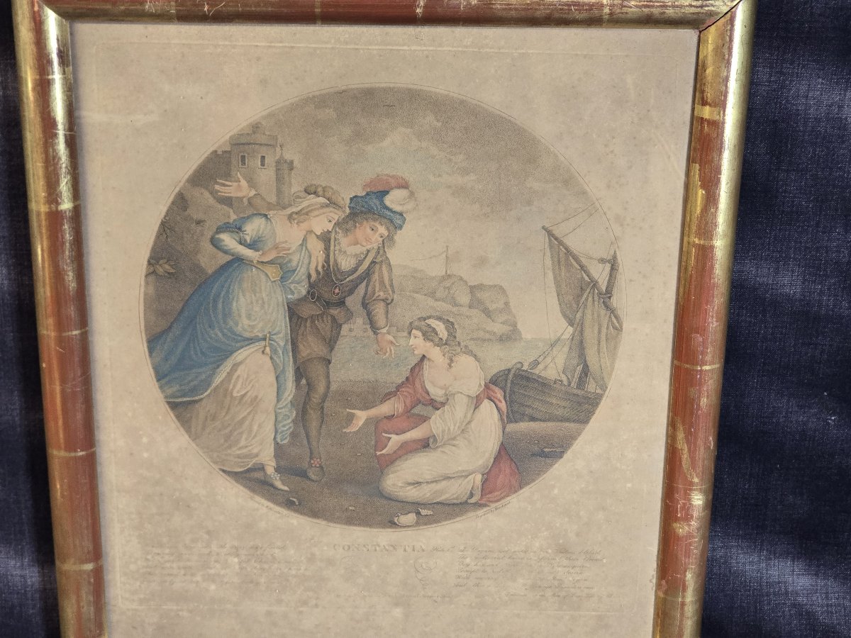 Antique Engraving “constantia,” After William Hamilton, R.a., Engraved By Marcuard, Circa 1787 -photo-3