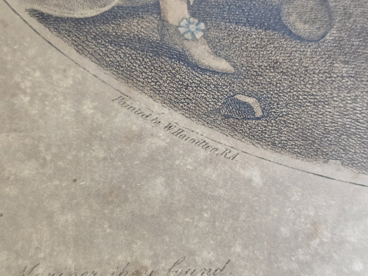 Antique Engraving “constantia,” After William Hamilton, R.a., Engraved By Marcuard, Circa 1787 -photo-2