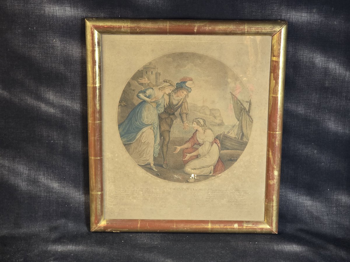 Antique Engraving “constantia,” After William Hamilton, R.a., Engraved By Marcuard, Circa 1787 